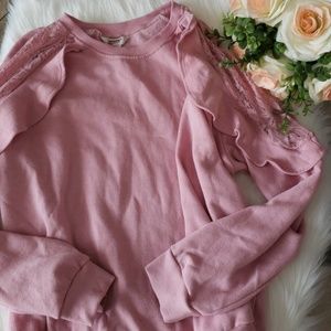 Pink cold shoulder Sweater